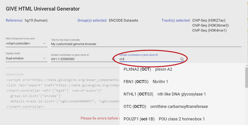 GIVE-HUG select gene